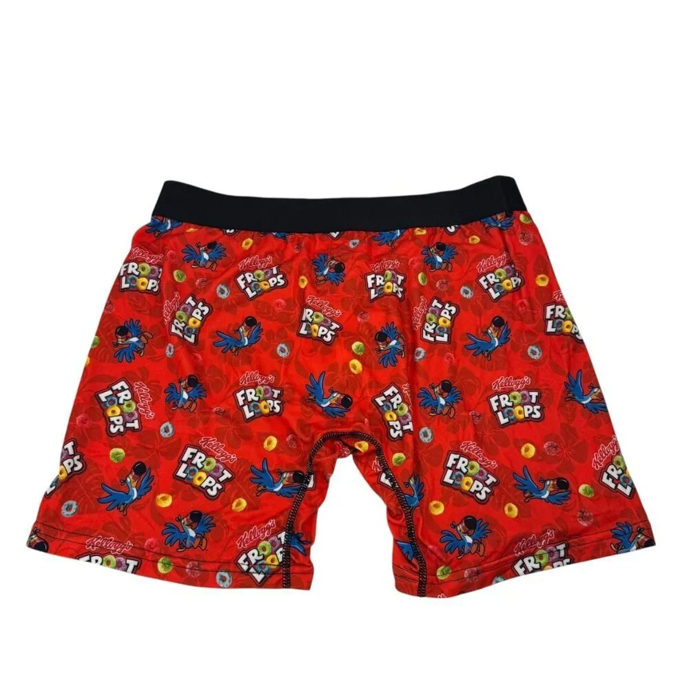 Swag NWOT 2 Pack Boxer Briefs Kellogg's Men XL Red Blue Stretch Comfort Novelty